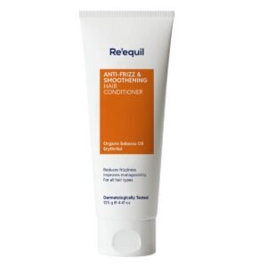Re’equil Anti-Frizz & Smoothening Hair Conditioner with Babassu Oil | Detangles, smoothens & nourishes hair | For frizz-free, manageable hair | 125 g
