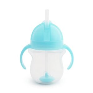 Munchkin Click Lock Tip & Sip Weighted Straw Cup, 208 ml, BPA Free, Blue