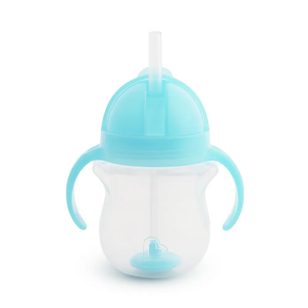 Munchkin Click Lock Tip & Sip Weighted Straw Cup, 208 ml, BPA Free, Blue