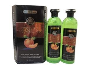 Fruit Vinegar Gel Hair Color Natural Hair Color Dye for Black Hair Dye (500ml x 2) – Black