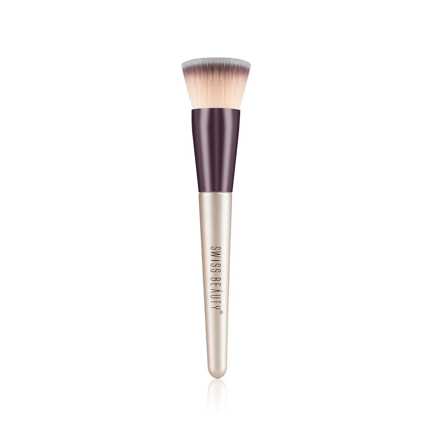 Swiss Beauty Powder Foundation Blender Brush | Brush, Silver, 2 g