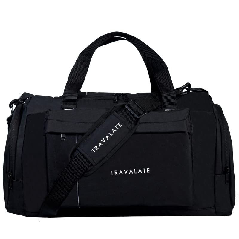 TRAVALATE 45L Ultra-Light Travel Duffle Luggage Bag Organizer – Black