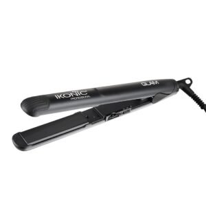 Ikonic Professional Glam Hair Straightener| Tourmaline Ceramic Floating Plates,Auto Heat Control Up To 230°C,Fast Heat-Up,For Straighten,Curl&Wave,Salon Hair Styling,Lightweight,Travel-Friendly,Black