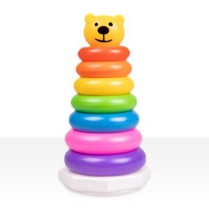Stack Colouring Teddy Rings – 7 Rings (Multi)