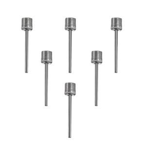 Lmyzcbzl Ball Pump Needle, 6 Pieces Air Pump Needle, Double Hole Inflatable Needle, Ball Pump Inflation Needles, for Basketball, Volleyball, Rugby, Football, Sports Balls