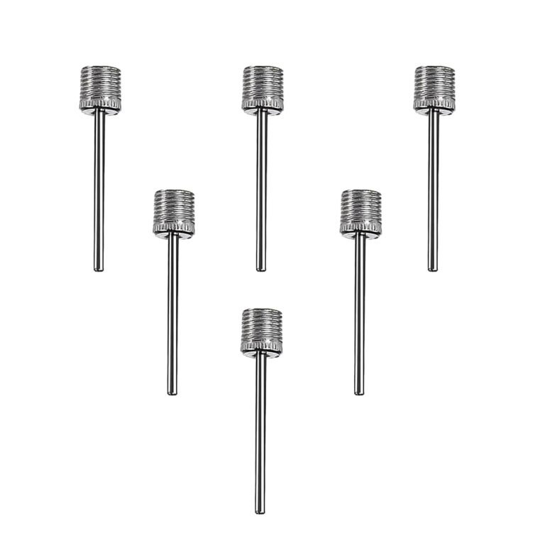 Lmyzcbzl Ball Pump Needle, 6 Pieces Air Pump Needle, Double Hole Inflatable Needle, Ball Pump Inflation Needles, for Basketball, Volleyball, Rugby, Football, Sports Balls