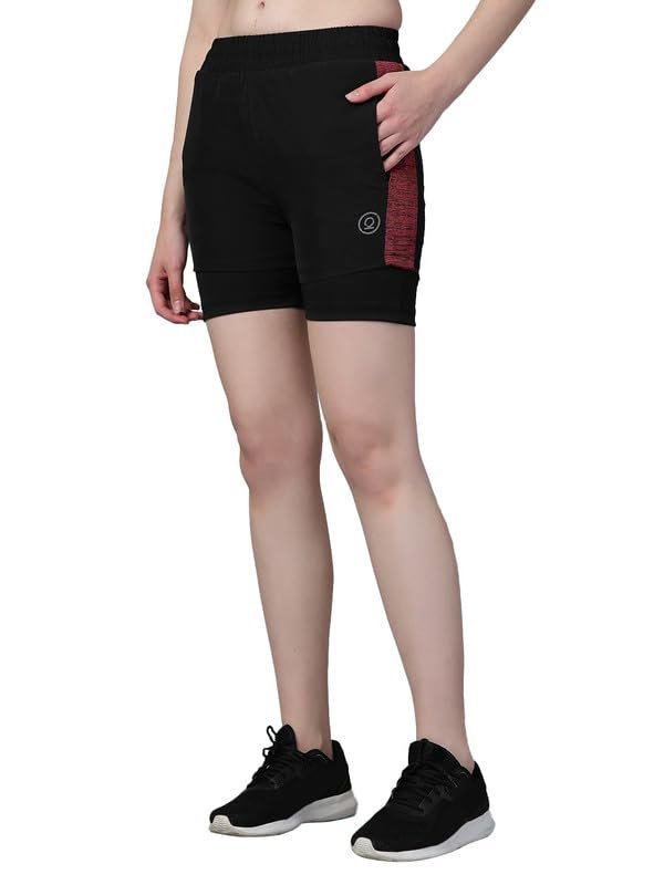 CHKOKKO Gym Shorts for Women Workout Sports Running Quick Dry Fit Double Layer Inner Compression with Pockets Breathable Lightweight Wear