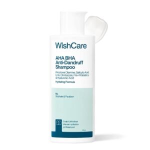 WishCare Hydrating Anti Dandruff Shampoo | 100% Dandruff Reduction | Removes Flakes & Hydrates Scalp | Proven Clinically | Piroctone Olamine, Salicylic Acid, AHA & BHA | Paraben & Sulphate Free | For Women And Men | 120ml