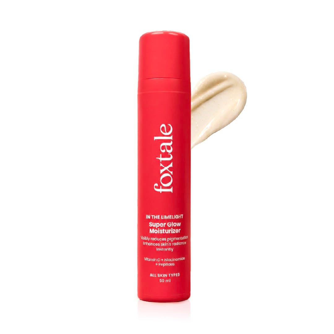 Foxtale Vitamin C Super Glow Moisturizer with Niacinamide & Peptides, Visibly Reduces Pigmentation, Enhances Skins Brightness Instantly, For All Skin Types, Women & Men – 50ml, Cream