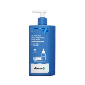 The Derma Co 1% Kojic Acid Daily Brightening Body Wash|With Alpha Arbutin|Reduces Dark Spots,Pigmentation & Blemishes|Up to 24 Hour Hydration|Cleanses & Brightens Skin|For All Skin Types|250 ml