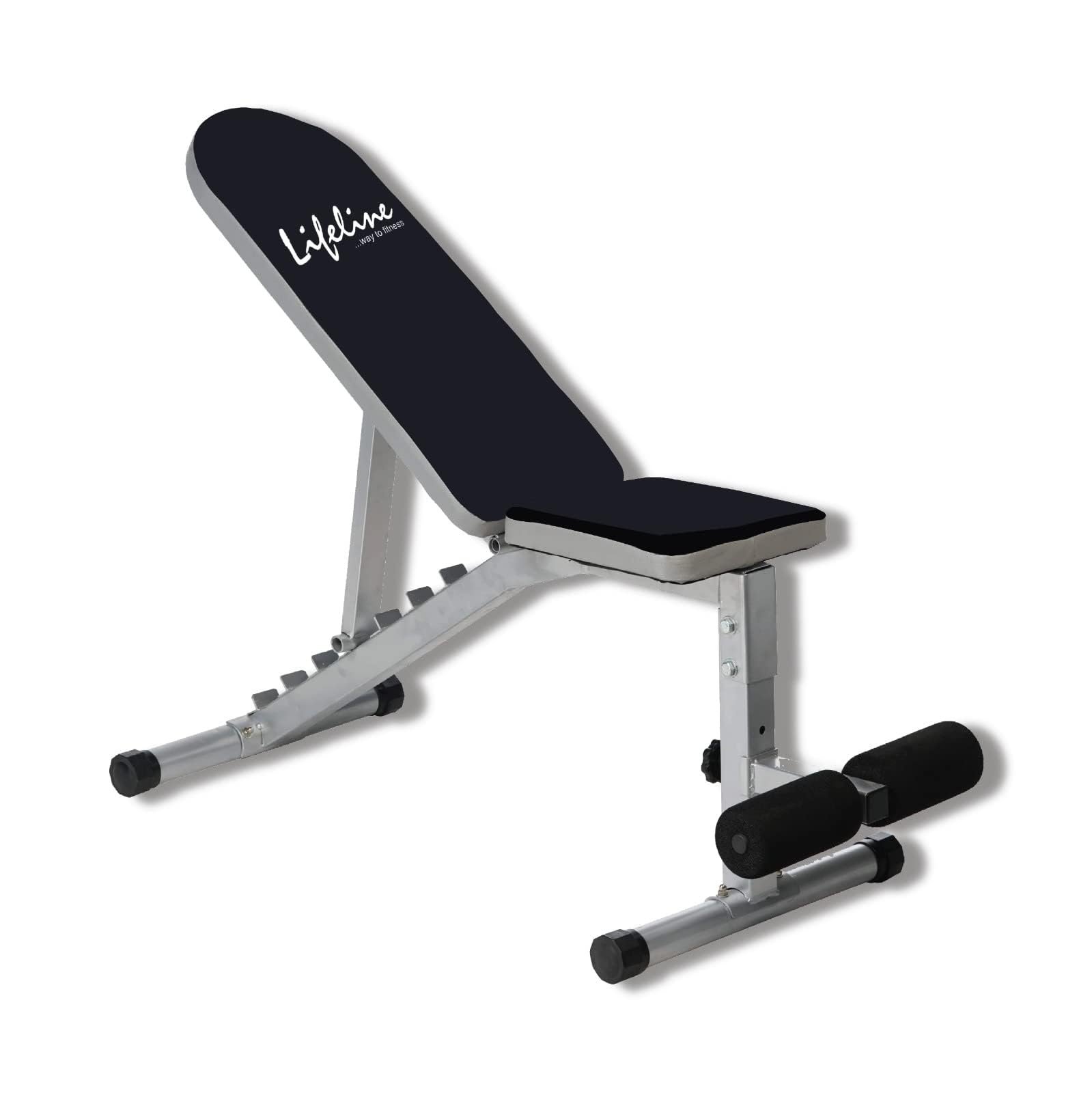Lifeline LB 311 Gym Bench Press for Home 8-Level Flat Incline Decline Bench