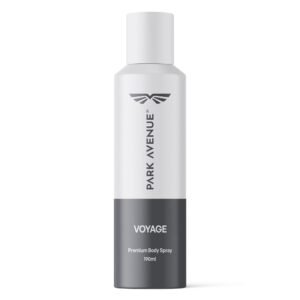 Park Avenue Voyage Premium Body Spray for Men | 190 ml | Fresh Citrus, Spicy & Woody Fragrance with Patchouli & Tonka Bean | Long-Lasting Body Deodorant