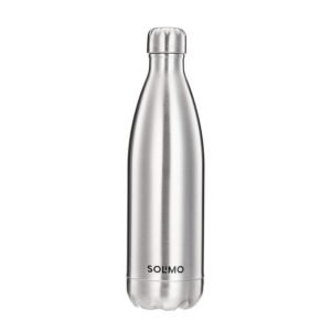 Amazon Brand – Solimo Stainless Steel Insulated 24 Hours Hot or Cold Bottle Flask, 1000 ml, Silver
