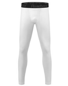 Roadbox 3/4 Boys’ Compression Pants – Youth Kids Running Leggings Sports Tights for Football Basketball Baseball