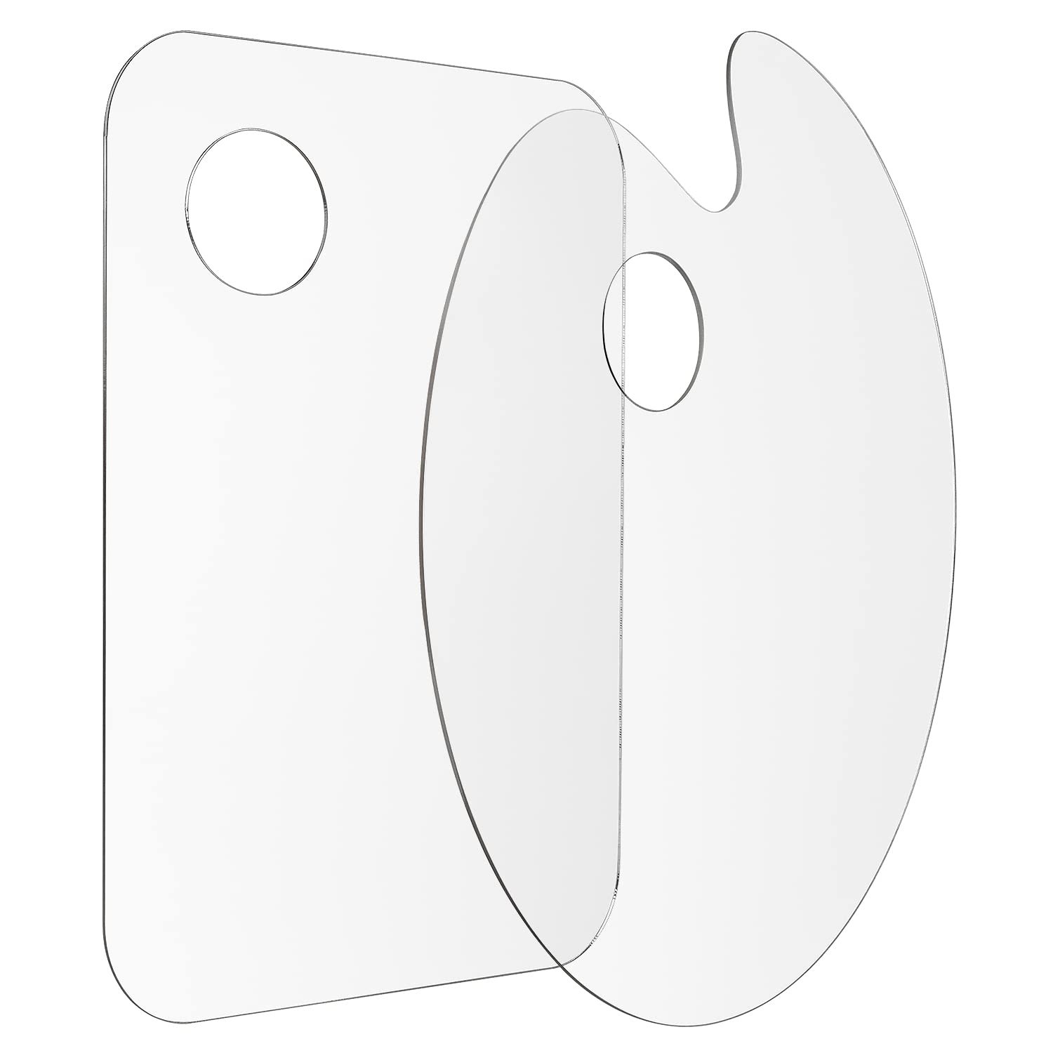 Tamaki 2 Pack Acrylic Paint Palette with Thumb Hole, 11.8 x 7.9 Inch