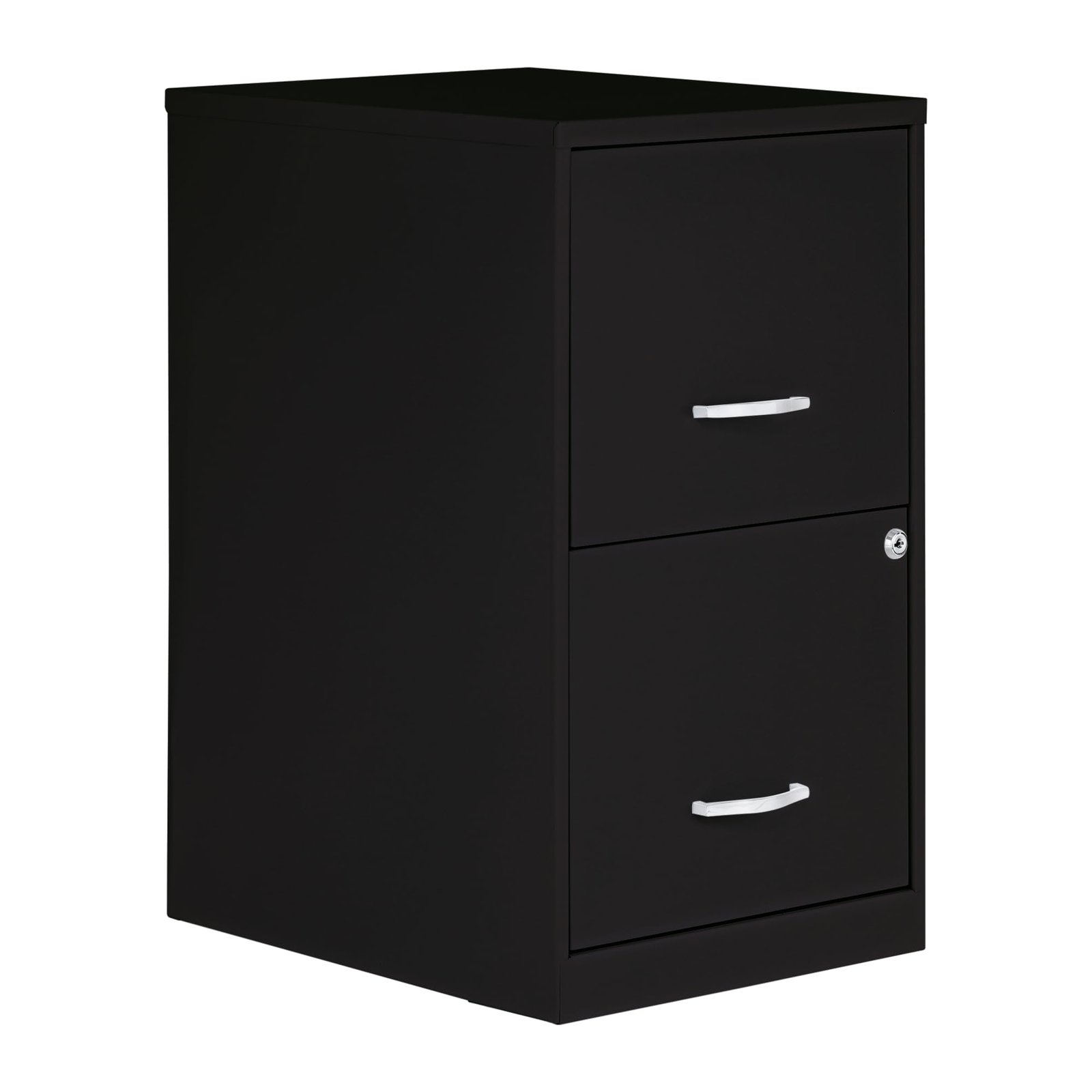Lorell 14341 18 Deep 2-Drawer File Cabinet, Black