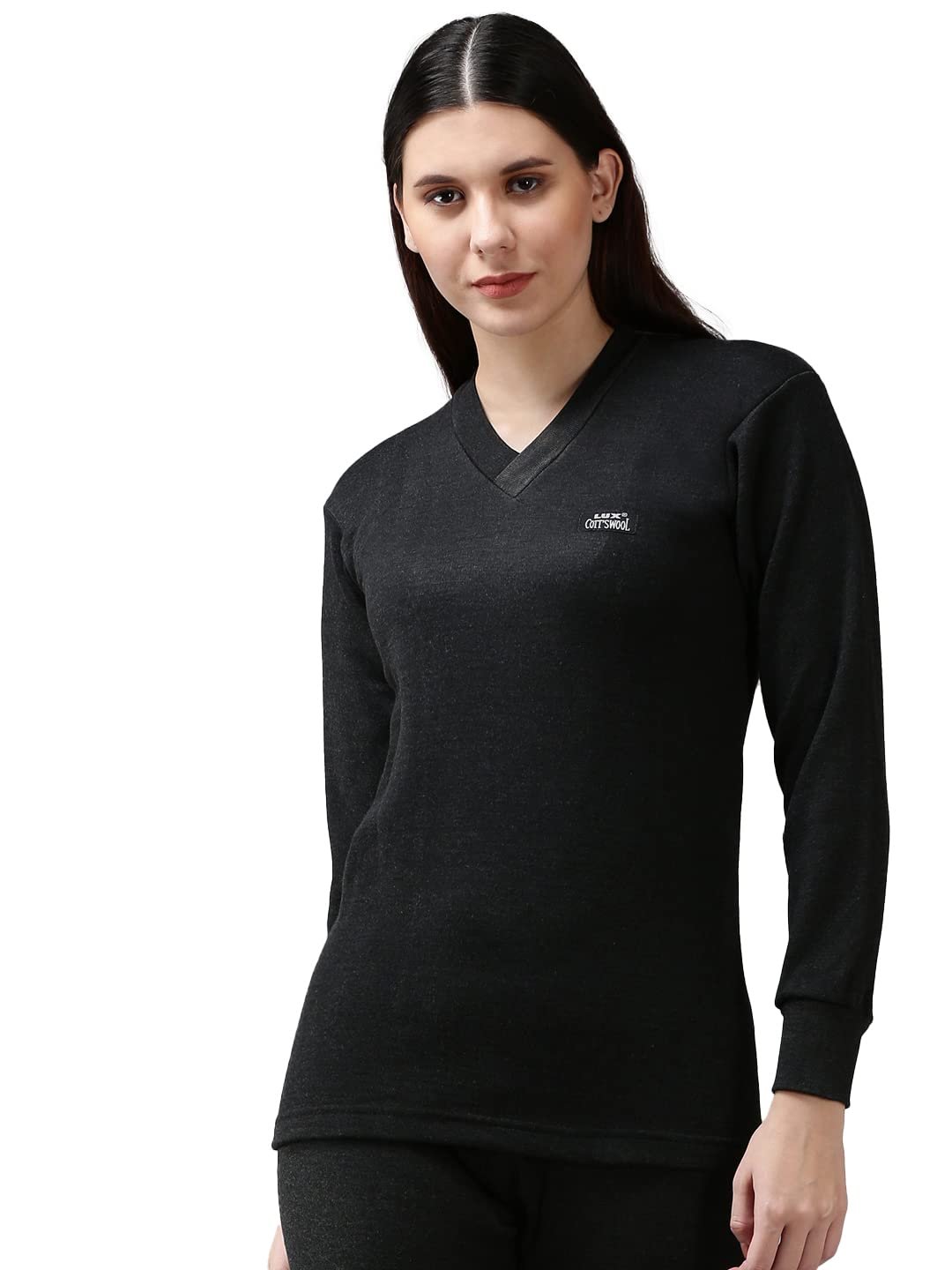 Lux Cott’s Wool Women’s Thermal Upper | Full Sleeve Winter Thermal Top | Warm Innerwear for Women | Soft, Comfortable & Breathable