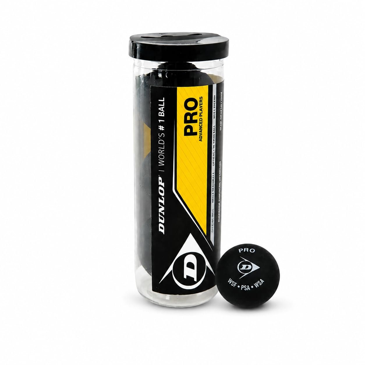Dunlop PRO Squash Balls – Tube of 3