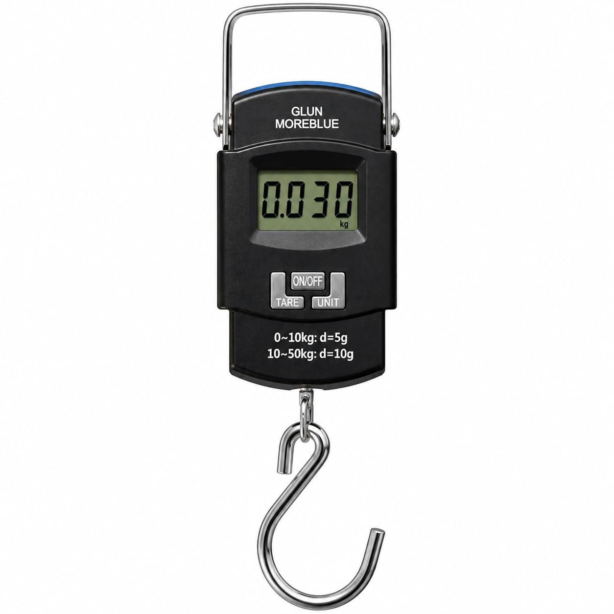 GLUN® Electronic Portable Digital Luggage Weighing Scale, 50 kg/110 lb, LED Screen Hanging Weight Machine for Luggage, Bags, Parcels & Multi-Purpose Use