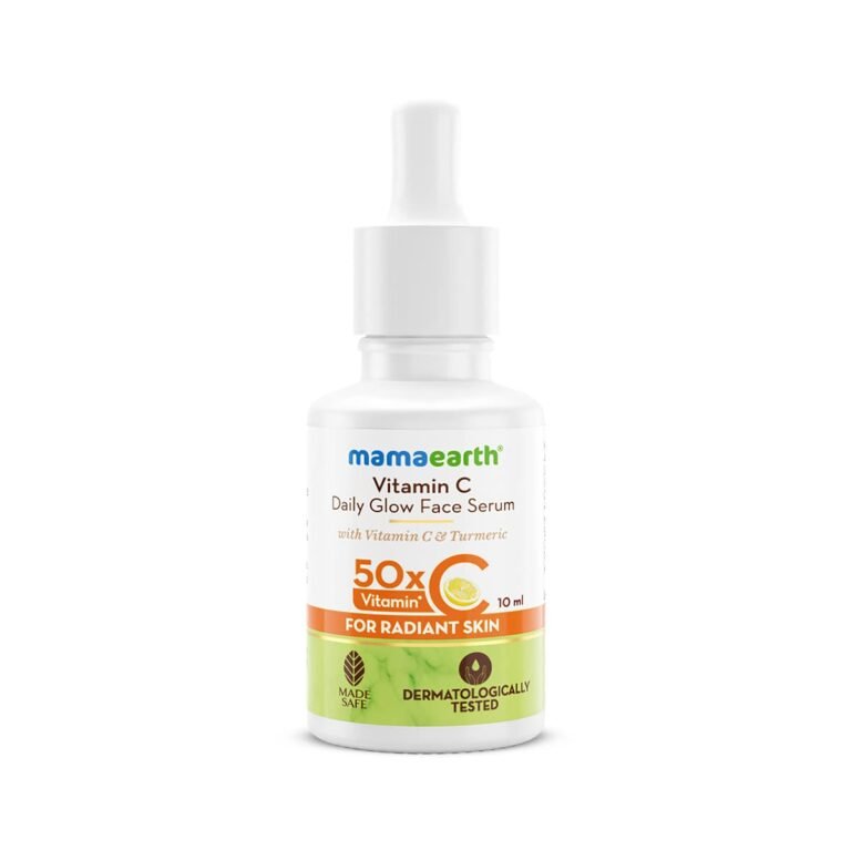 Mamaearth Vitamin C Daily Glow Face Serum for Men & Women – Vitamin C Serum for Glowing Skin, Oily Skin & Dark Spots, With 50x Vitamin C -10ml
