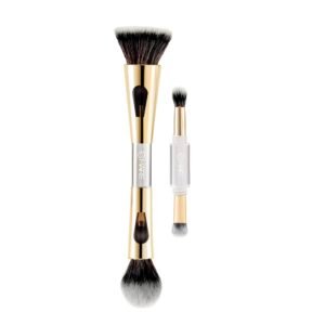 MARS 4 in 1 Soft Bristles Travel Makeup Brush Set | Powder, Eyeshadow Blending & Flat Brushes | Soft Synthetic Bristle | Portable Face & Eye Beauty Tool for Women