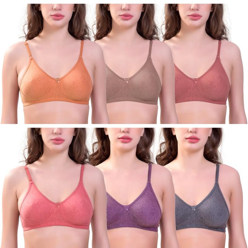 Premium Women’s Non Padded & Lightly Padded Every Day Bra Multi-Pack