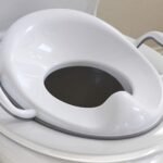 LILBEE Potty Training Toilet Seat for Kids – Non-Slip, BPA-Free, with Handles, Splash Guard & Hanging Hook – Fits Most Toilets – White