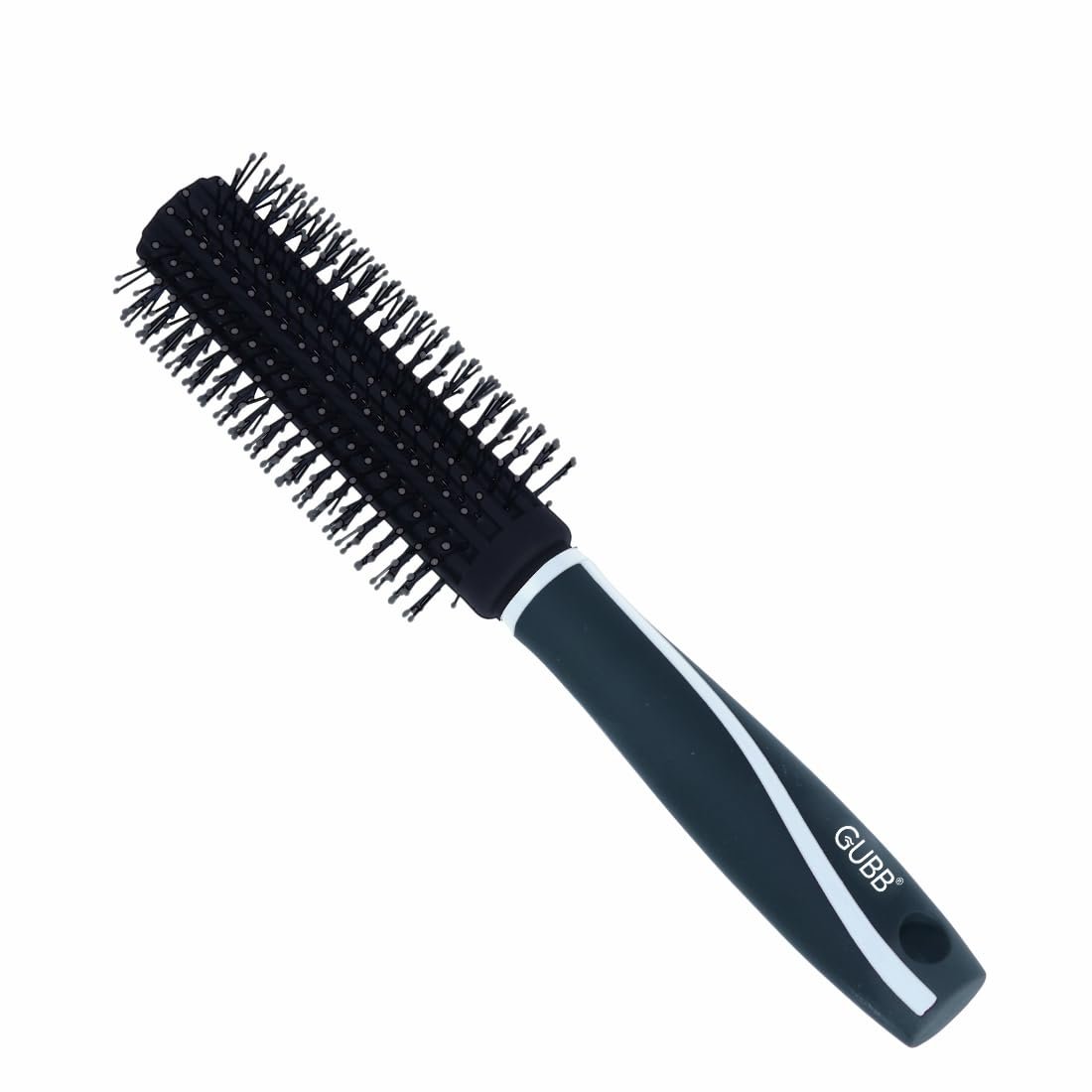 GUBB Vogue Range Round Hair Brush : Great for Efficient Blow Drying, Adding Curls, Waves & Volume | Premium Nylon Bristles to gently Shape & Style your Locks | Lightweight , Long Lasting Curles & Waves – Hair Brush For All Hair Types – For Women, Men, Wet And Dry Hair