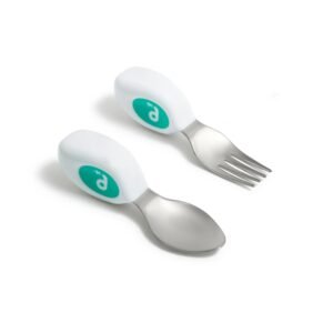 Doddl 2-Piece Spoon & Fork Set – Learning To Use Cutlery For Toddlers, 1 Year and More, Baby Cutlery Set with Spoons