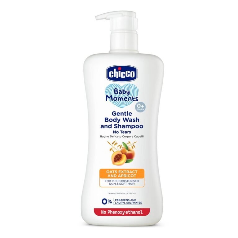 Chicco Baby Moments Gentle Body Wash And Shampoo For Rich Moisturised Skin & Soft Hair 500ml