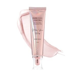 FACESCANADA Strobe Cream – Rose Gold, 30Ml | Primer + Highlighter + Moisturizer | Shea Butter & Hyaluronic Acid | Intense Hydration | Flawless Radiant Dewy Skin | Illuminating & Glowing Makeup Base