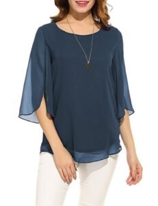 PLADO Women’s and Girls Georgette Top Maroon