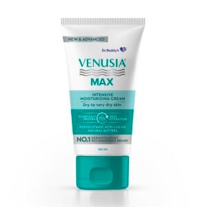 Dr. Reddy’s Venusia Max Intensive Moisturizing Cream | Enriched with 4D Hyaluronic Acid & Polyglutamic Acid | Clinically Proven Deep Penetration for Long lasting hydration | For Face & Body | Moisture Lock with Shea, Cocoa, Mango, and Aloe Butter |No.1 Dermatologist Recommended Brand | Dry to Very Dry Skin | 150 g