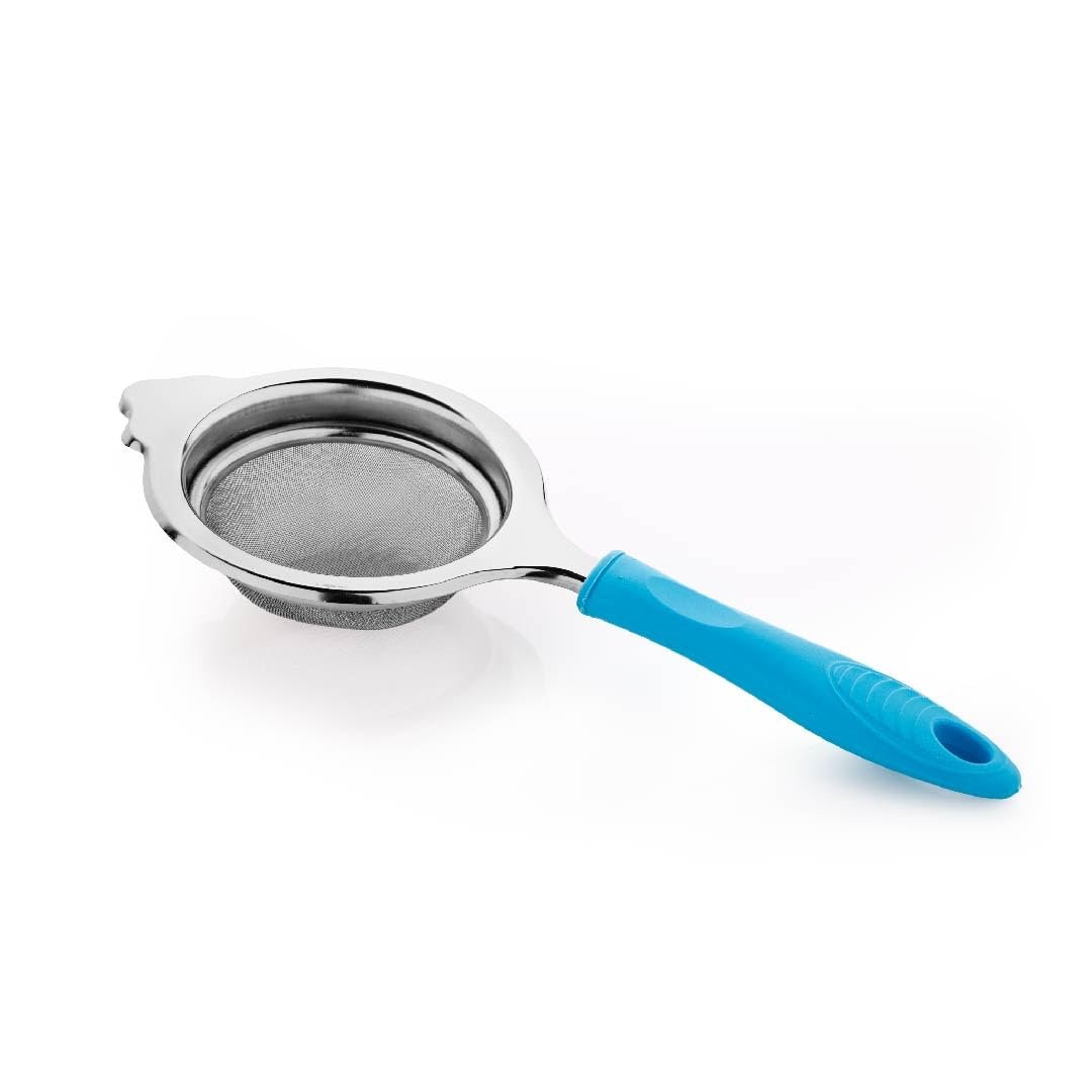 Crystal-Mka113 Medium Stainless Steel Strainer,9.4L X 3.7W X 1.9H Centimeters, Multi-Coloured