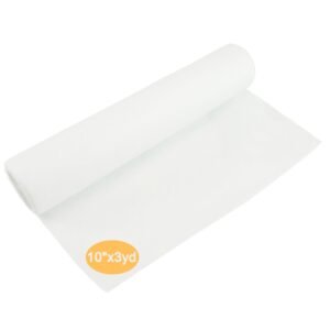 New brothread Wash Away (Water Soluble) Embroidery Stabiliser 10 Inch x 3Yd Roll – Light Weight 40 g (1.5 oz) Cut in Different Sizes for Machine Embroidery and Hand Sewing