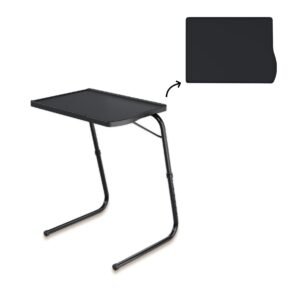 TABLE MAGIC – Multipurpose Height Adjustable Laptop Table Mat Finish, Lap Desk Work from Home & Study Desk Picnic Outdoor Tv Tray (Black, Large, TM Regular)