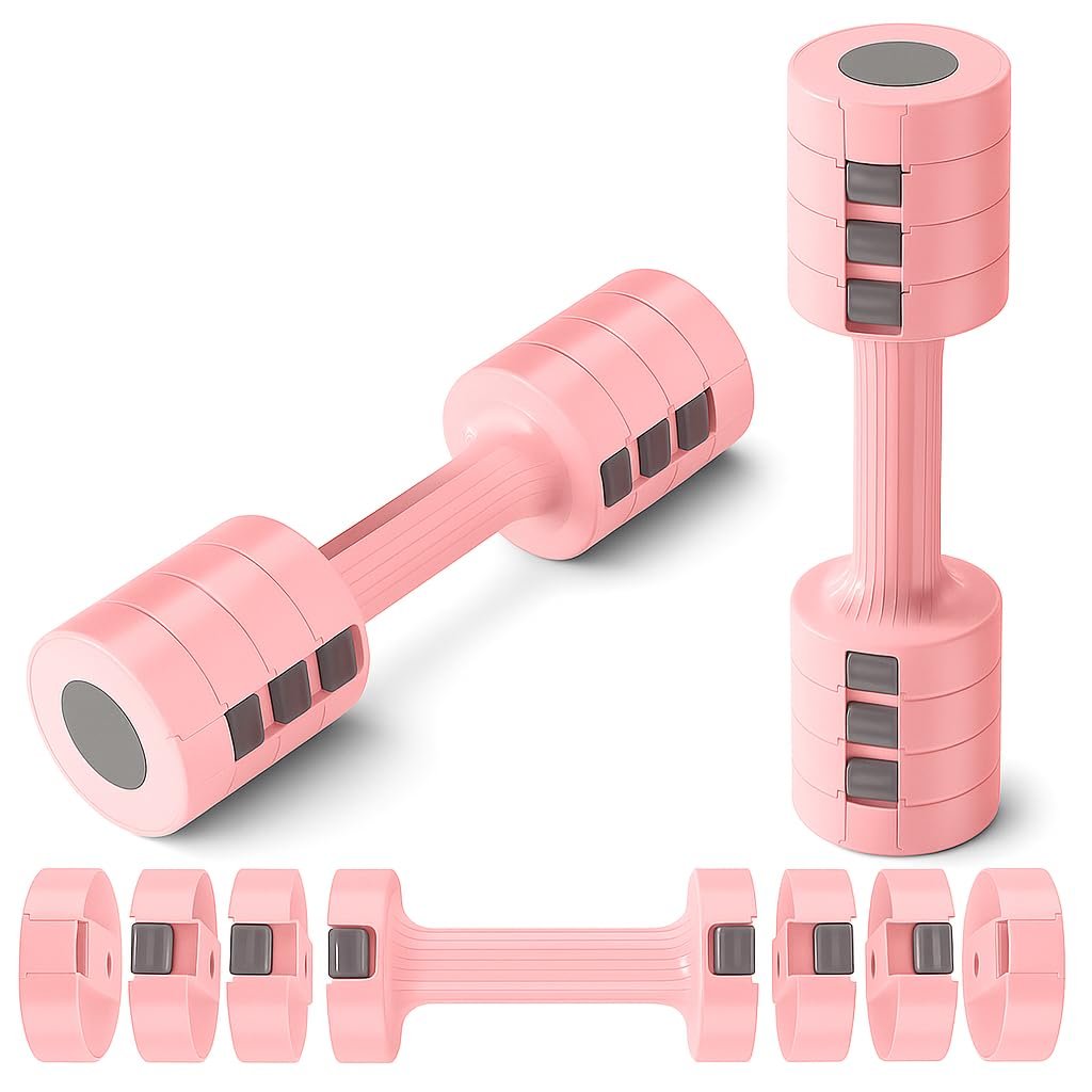Slovic Women Adjustable Dumbbell Set for Home Workout [2.5 KG x 2]