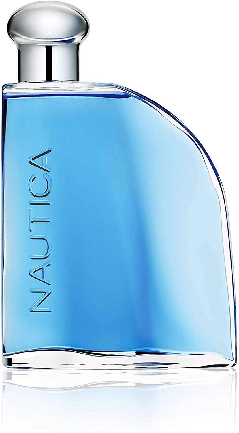 Nautica Blue Eau de Toilette for Men | Long Lasting Fresh Aquatic Woody Cologne | Musk, Sandalwood, Basil, Pineapple & Jasmine | Energetic Marine Masculine Fragrance Spray | Everyday Day Wear Mens Perfume | Ocean Inspired Gift for Him | 100ml