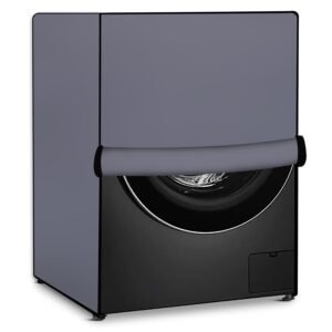 Stylista Waterproof Front Load Washing Machine Cover Compatible for LG 8 kg & 9 Kg Grey