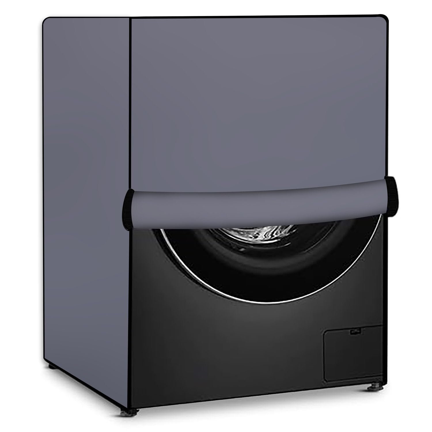 Stylista Waterproof Front Load Washing Machine Cover Compatible for LG 8 kg & 9 Kg Grey