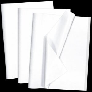 100 Sheets White Tissue Paper – Artdly 14 x 20 Inches Recyclable White Wrapping Paper Bulk for Weddings Birthday DIY Project Christmas Gift Wrapping Crafts Decor