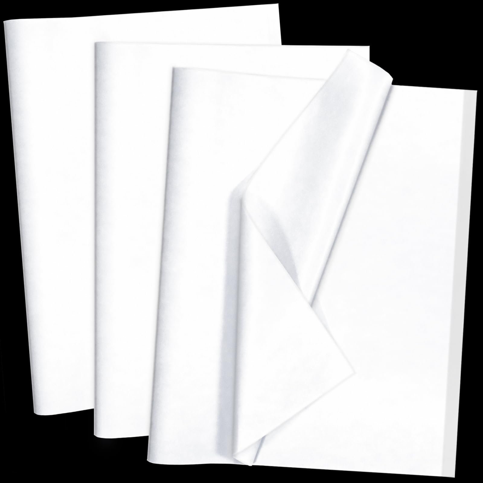 100 Sheets White Tissue Paper – Artdly 14 x 20 Inches Recyclable White Wrapping Paper Bulk for Weddings Birthday DIY Project Christmas Gift Wrapping Crafts Decor