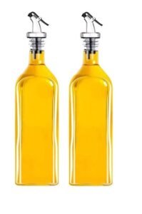 Crystalware Glass Oil Dispenser, 1000Milliliters, Pack Of 2, Clear – 1 L