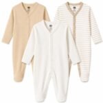 EIO 100% Cotton Baby Rompers Sleepsuits Jumpsuits Night Suits for Newborn Baby Boys & Girls | Soft Infant Bodysuit | Pack of 3 Kids Rompers