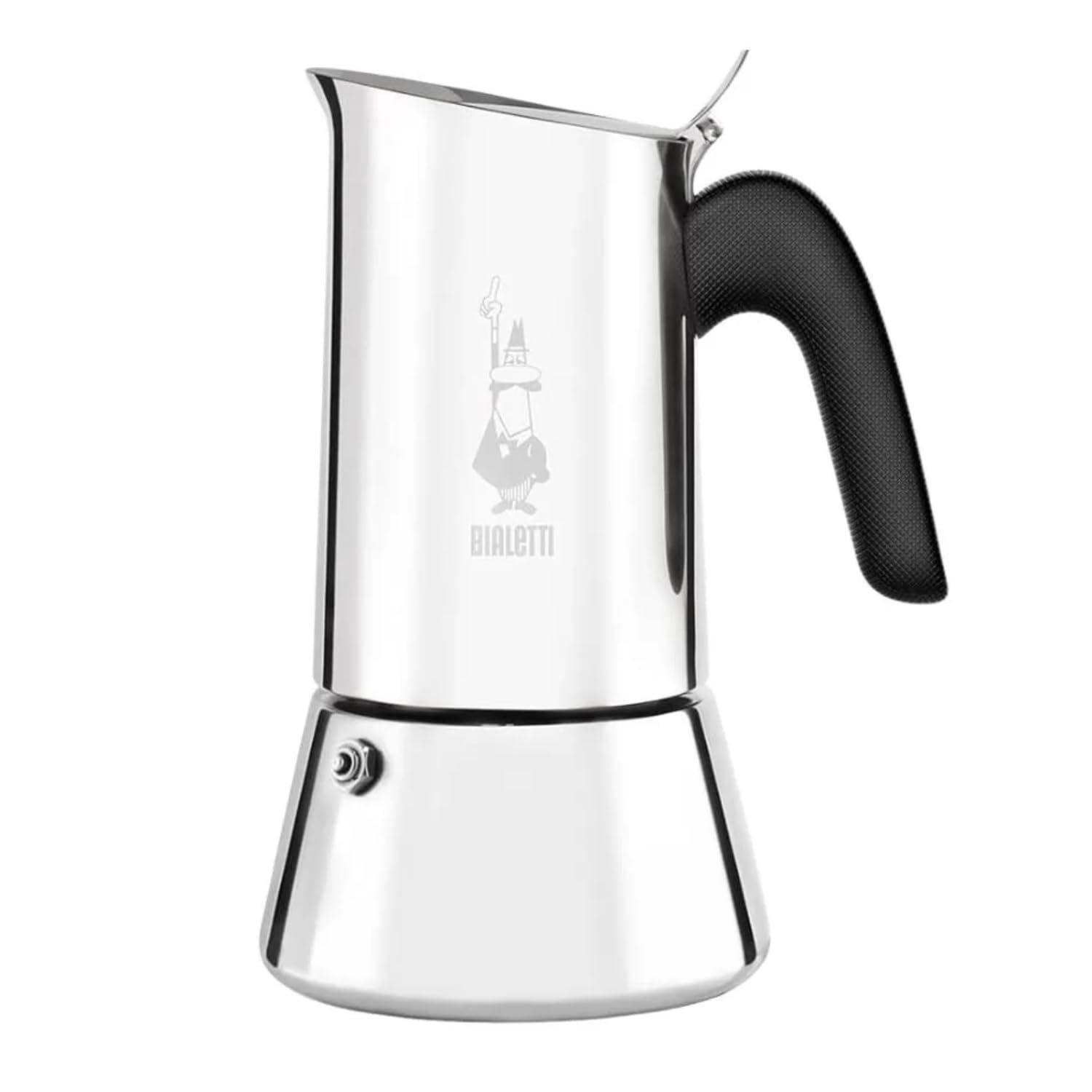 Bialetti New Venus Induction 4-Cup Stovetop Coffee Maker Premium Stainless Steel Moka Pot for Induction, Italian Espresso Maker with Modern Design, Compact 4 Cup Capacity for Home & Office