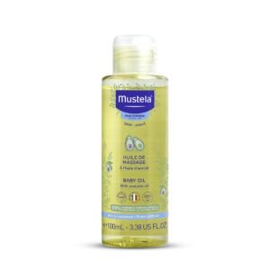 Mustela Baby Massage Oil – 100ml | Nourishing & Relaxing Massage Oil for Delicate Baby Skin | Clinically Tested, Hypoallergenic & Paraben-Free | Gentle Care for Sensitive Skin