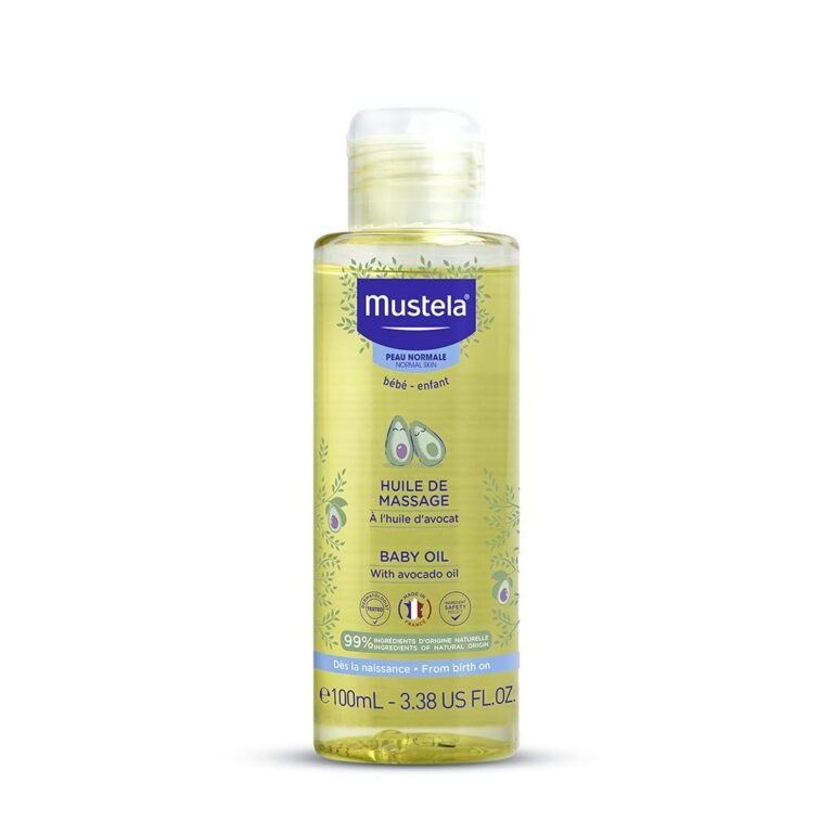 Mustela Baby Massage Oil – 100ml | Nourishing & Relaxing Massage Oil for Delicate Baby Skin | Clinically Tested, Hypoallergenic & Paraben-Free | Gentle Care for Sensitive Skin