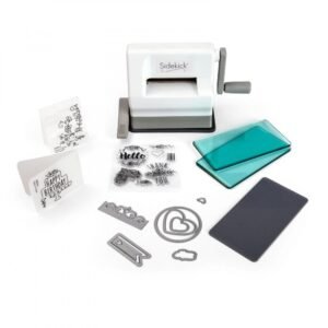 Sizzix Sidekick Starter Kit 661770 Portable Manual Die Cutting & Embossing Machine for Arts & Crafts, Scrapbooking & Cardmaking, 6.35 cm Opening, 2.5″ Opening, White