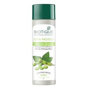 Biotique Bio Soya Protein Fresh Nourishing Shampoo & conditioner | Repairs Dry and Damaged Hair |Maintains pH Balance |Promotes Healthy Shiny Hair| Prevents Color Fading | All Skin Types | 190ml