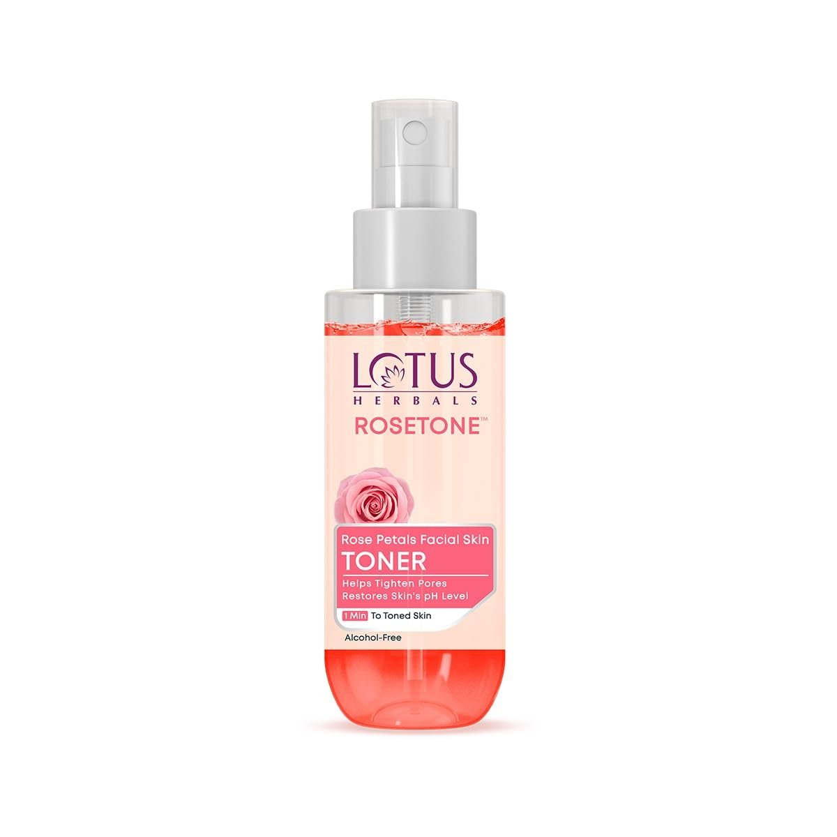 Lotus Herbals Rosetone | Helps Tighten Skin Pores | Restores Skin’s pH level | Hydrates Skin | Rose Water, Aloe Vera and Tulsi Extract | Alcohol Free | 100ml